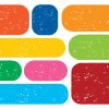 クレヨンタッチのまるみ角丸四角フレームセット/カラフル Stock ベクター | Adobe Sto